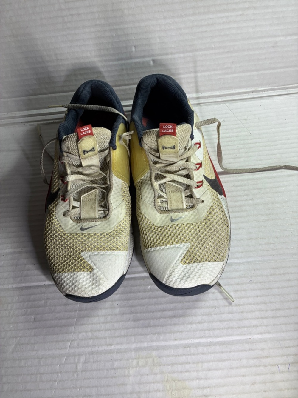 Nike Running Sneakers in White, Yellow & Red USED SKU CZ8281-102